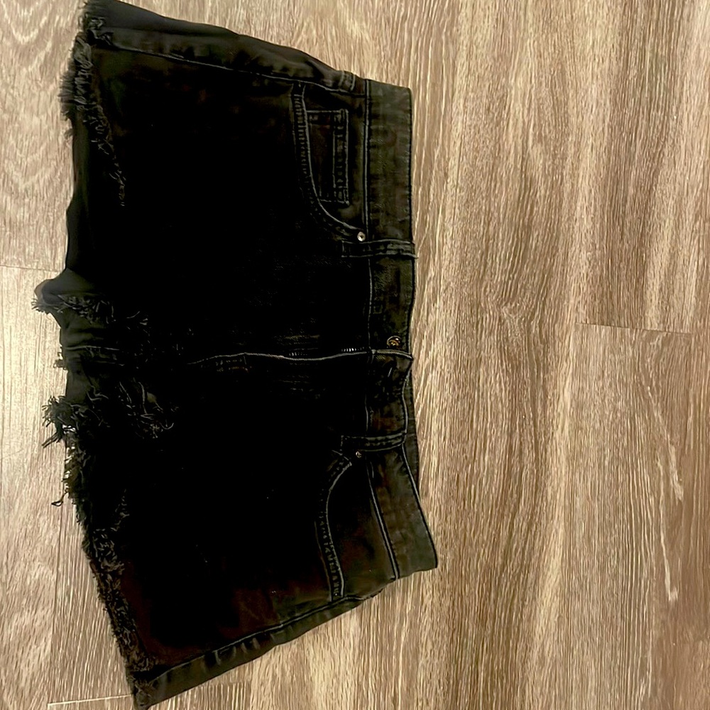 Black Jean Shorts.